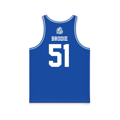 Drake - NCAA Men's Basketball : Darnell Brodie - Basketball Jersey Blue