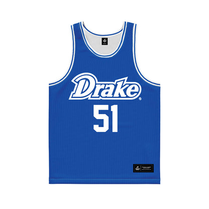 Drake - NCAA Men's Basketball : Darnell Brodie - Basketball Jersey Blue