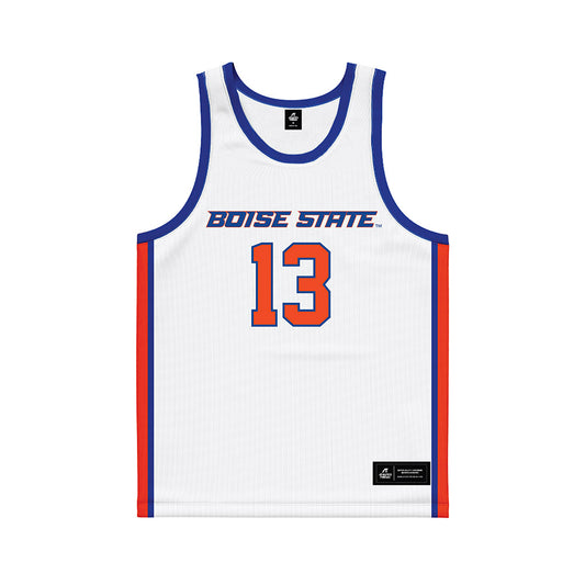 Boise State - NCAA Men's Basketball : Andrew Meadow - White Fashion Jersey