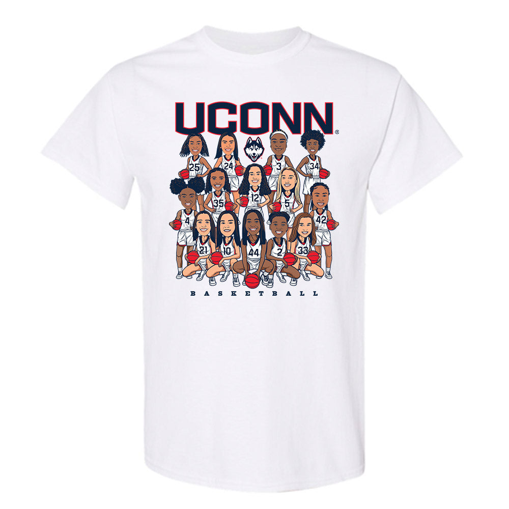 UConn - NCAA Women's Basketball : Team Caricature - T-Shirt