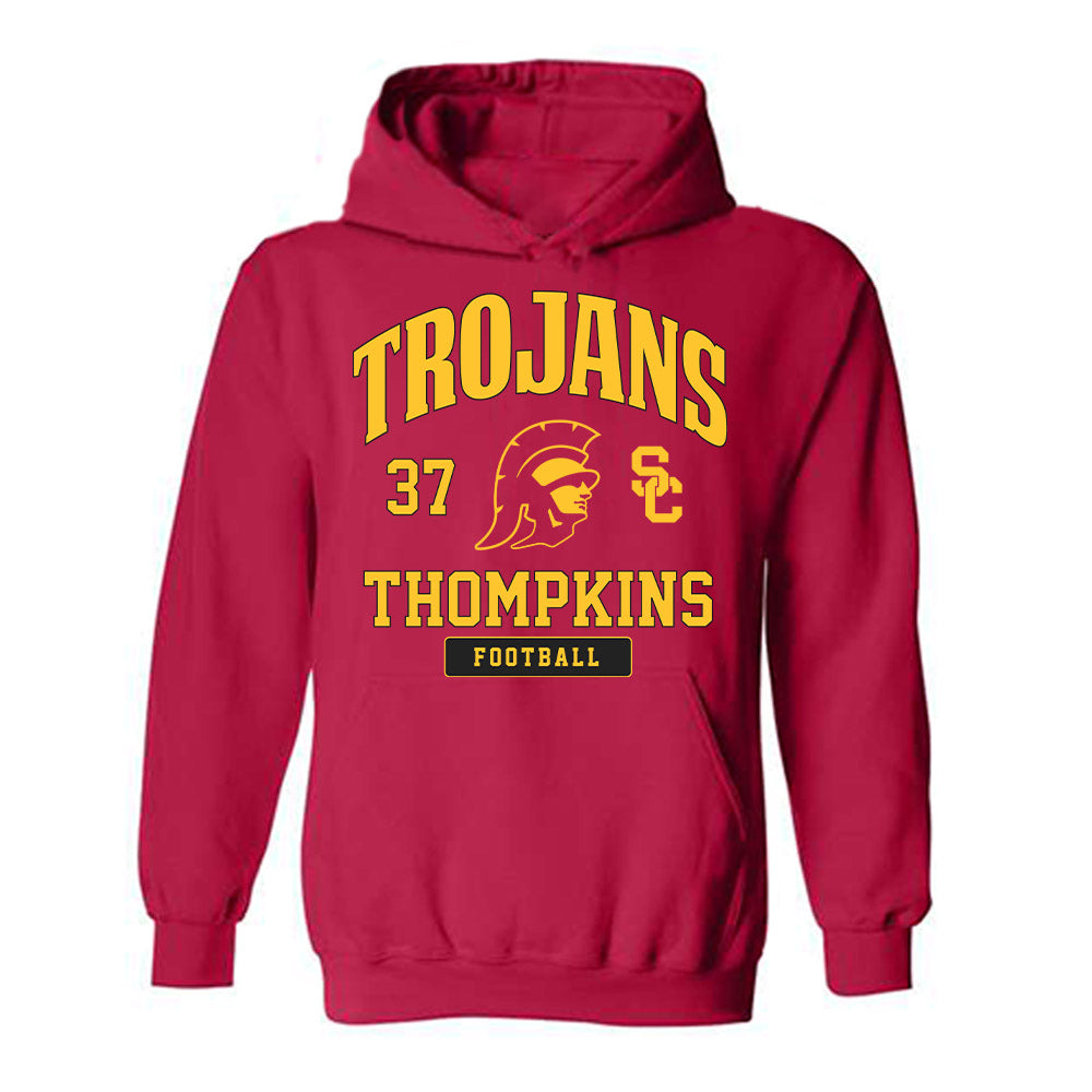 USC - NCAA Football : Devan Thompkins - Hooded Sweatshirt Classic Fashion Shersey