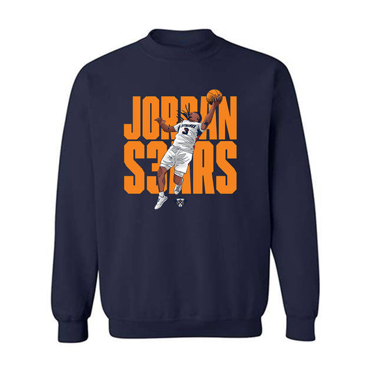 UT Martin - NCAA Men's Basketball : Jordan Sears - Crewneck Sweatshirt Individual Caricature