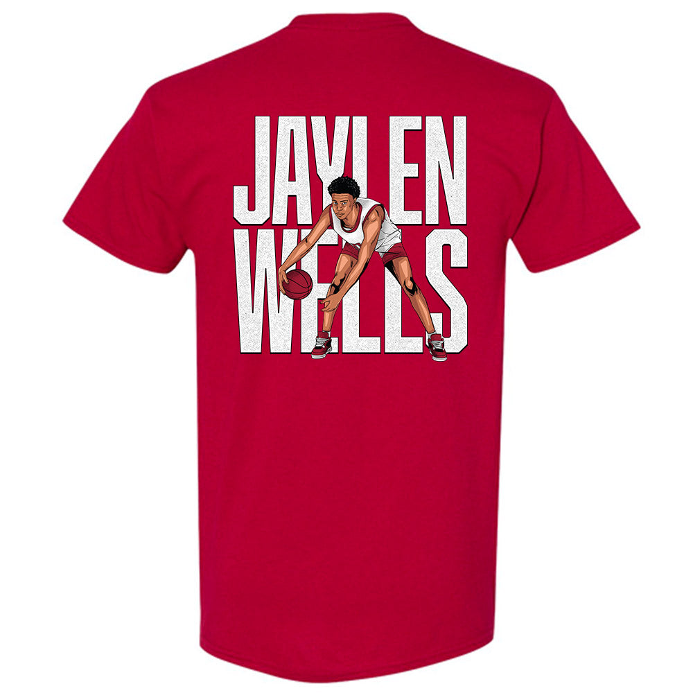 Pullman - NCAA Men's Basketball : Jaylen Wells - T-Shirt Individual Caricature