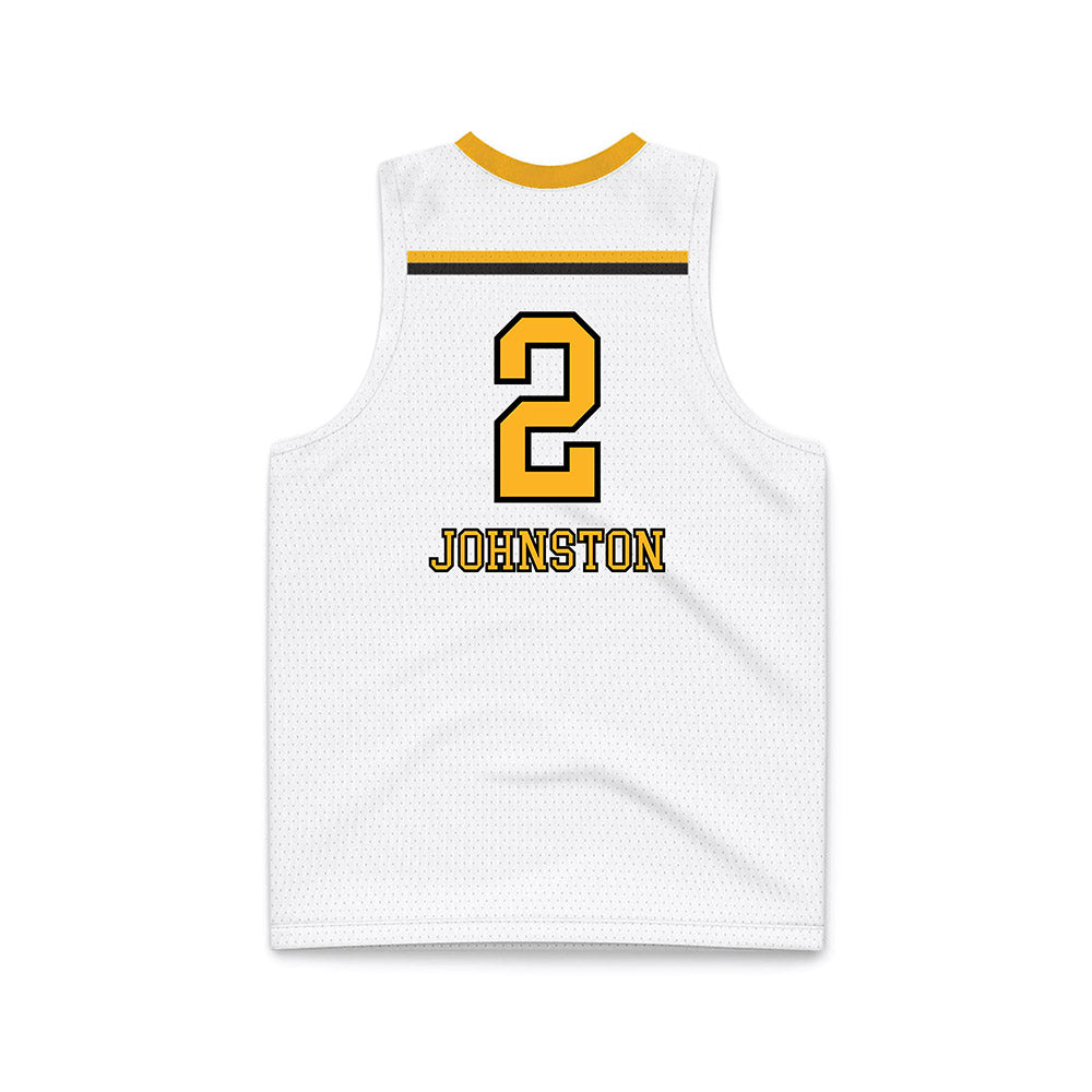 Towson - NCAA Women's Basketball : India Johnston - White Basketball Jersey