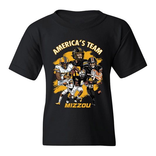 Missouri - NCAA Football : Youth T-Shirt Americas Team Caricature