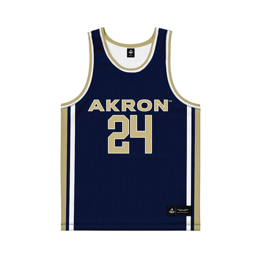 Akron - NCAA Men's Basketball : Ali Ali - Black Basketball Jersey