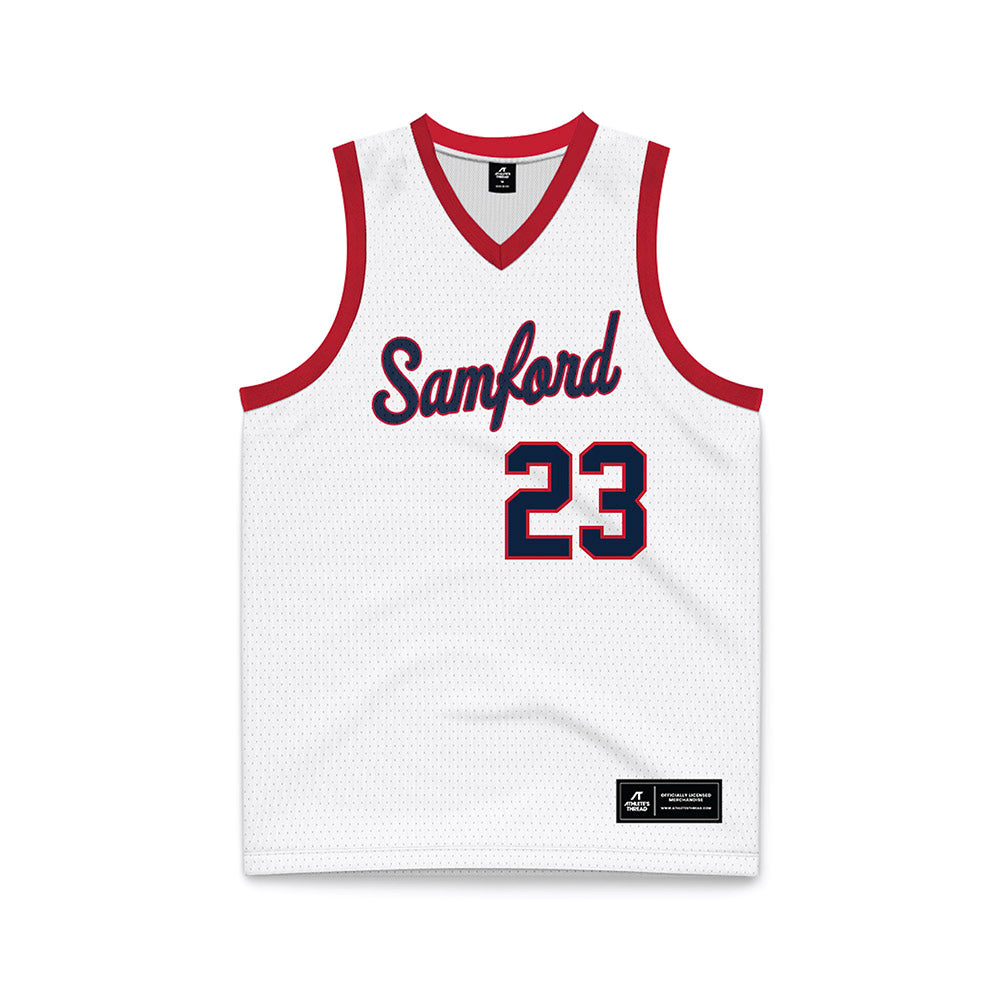 Samford - NCAA Men's Basketball : Jersey 23 - White Throwback Basketball Jersey