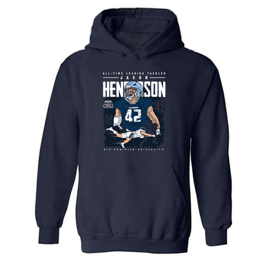 Old Dominion - NCAA Football : Jason Henderson - Hooded Sweatshirt Individual Caricature