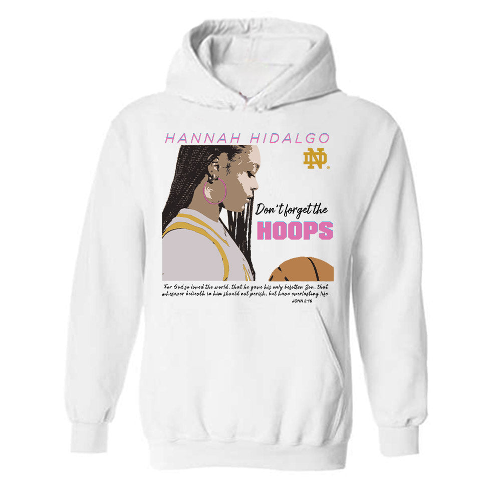 Notre Dame - NCAA Women's Basketball : Hannah Hidalgo - Hooded Sweatshirt Player Illustration