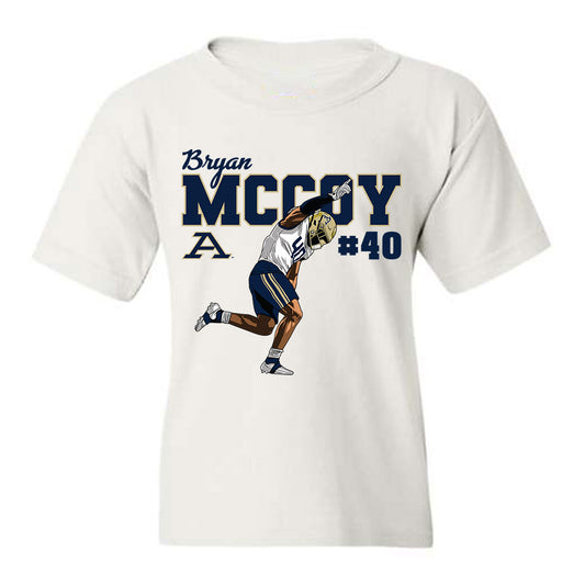 Akron - NCAA Football : Bryan McCoy - Youth T-Shirt Player Illustration