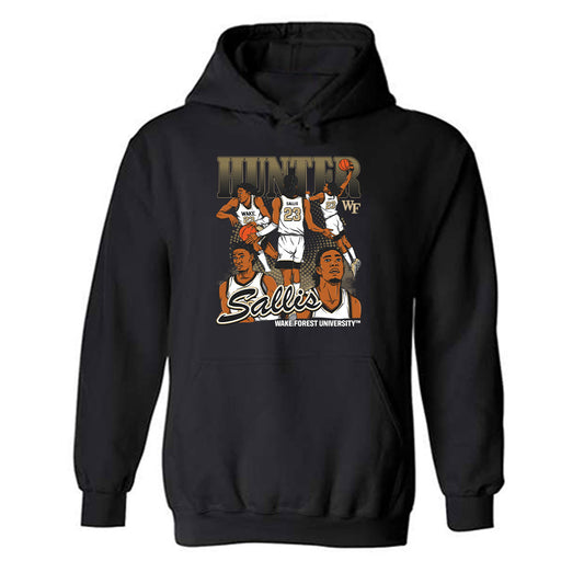 Wake Forest - NCAA Men's Basketball : Hunter Sallis - Hooded Sweatshirt Individual Caricature