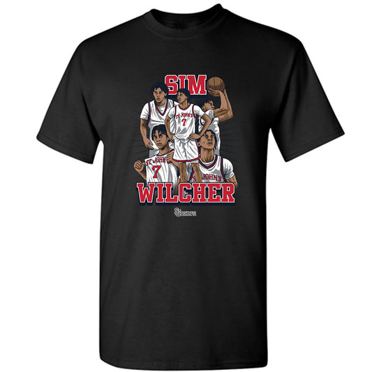 St. Johns - NCAA Men's Basketball : Simeon Wilcher - T-Shirt Individual Caricature