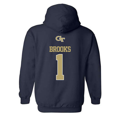 Georgia Tech - NCAA Football : LaMiles Brooks - Hooded Sweatshirt Classic Shersey