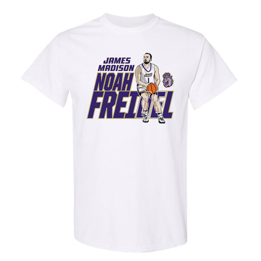 JMU - NCAA Men's Basketball : Noah Freidel - T-Shirt Individual Caricature