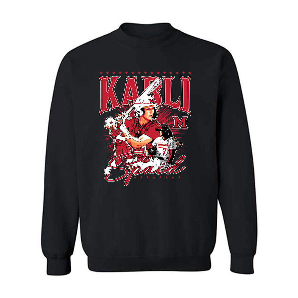 Miami of Ohio - NCAA Softball : Karli Spaid - Crewneck Sweatshirt Player Illustration