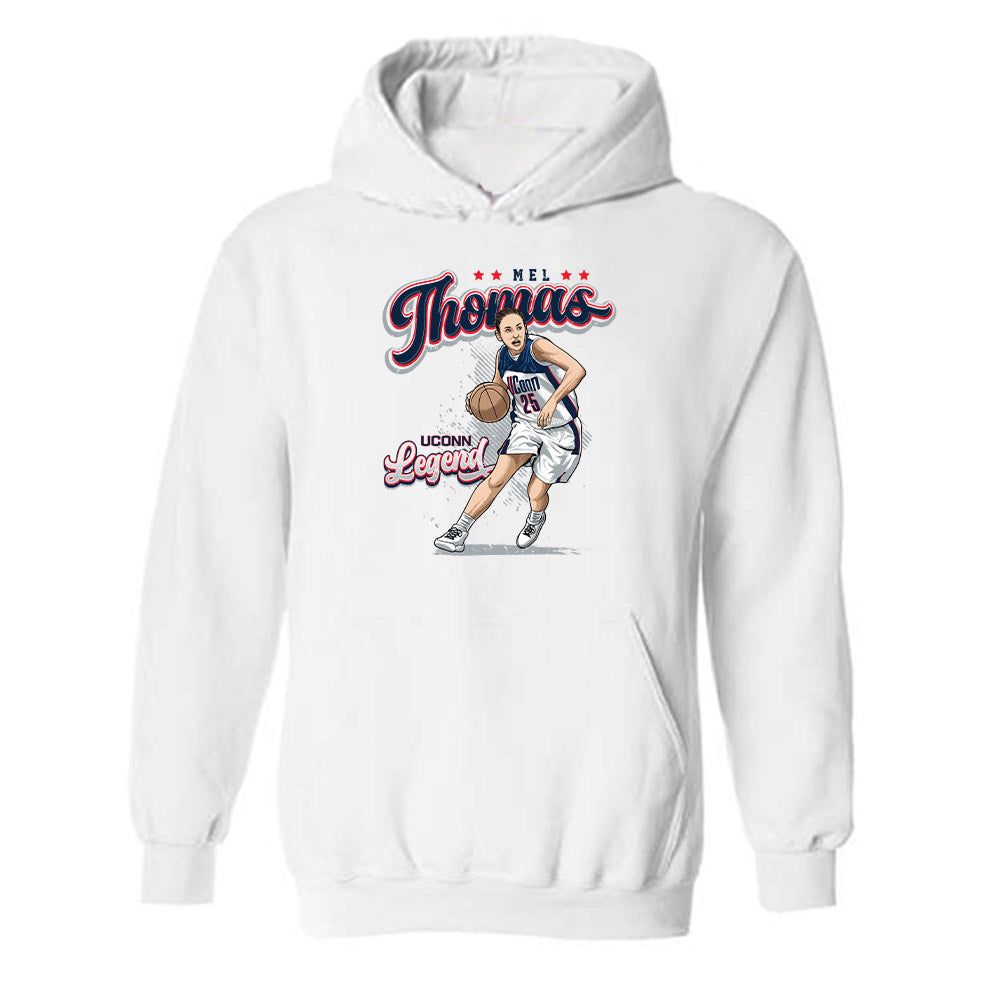UConn - Women's Basketball Legends : Mel Thomas - Hooded Sweatshirt Individual Caricature