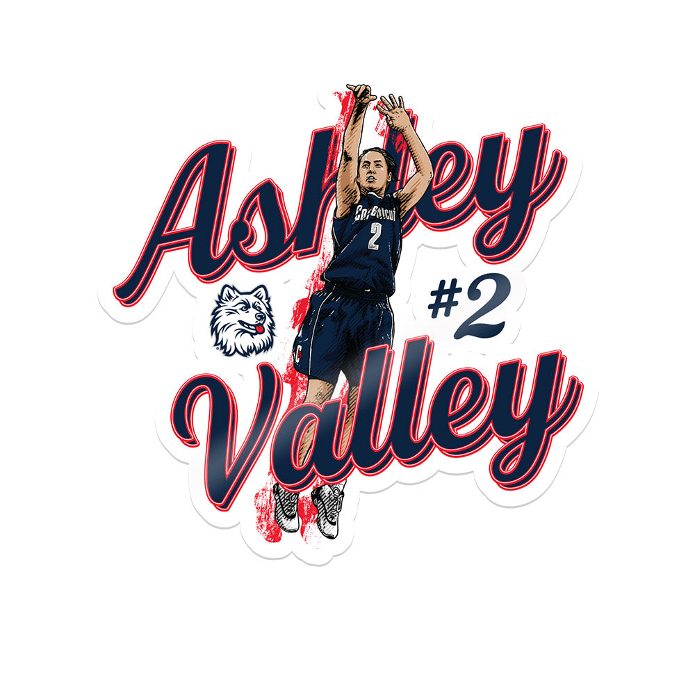 UConn - Women's Basketball Legends : Ashley Valley - Sticker Individual Caricature