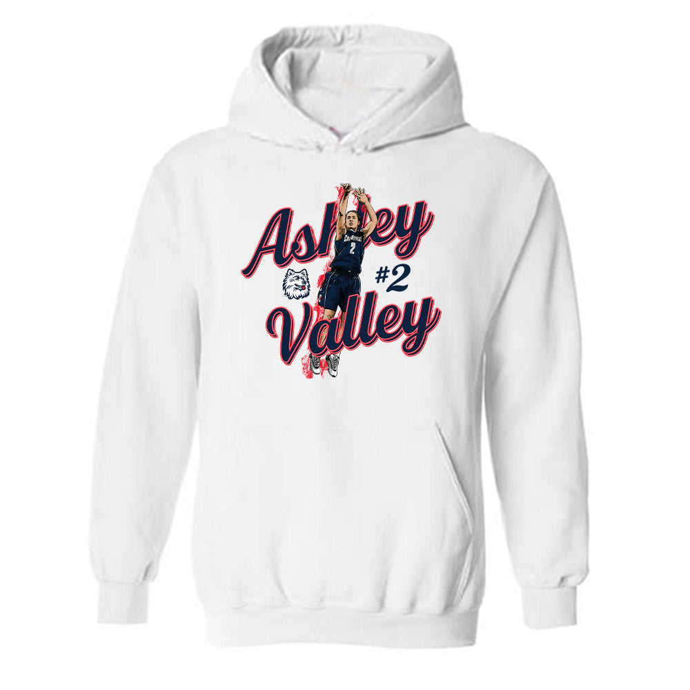 UConn - Women's Basketball Legends : Ashley Valley - Hooded Sweatshirt Individual Caricature