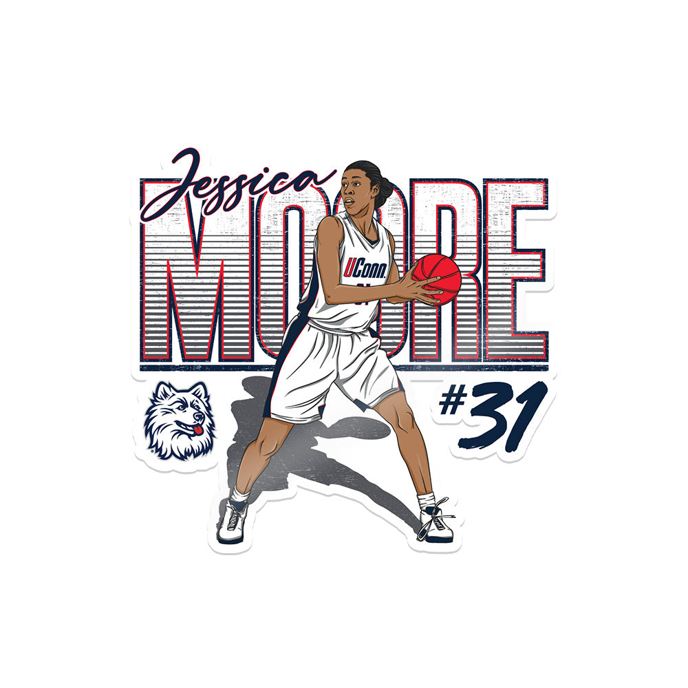 UConn - Women's Basketball Legends : Jessica Moore - Sticker Individual Caricature