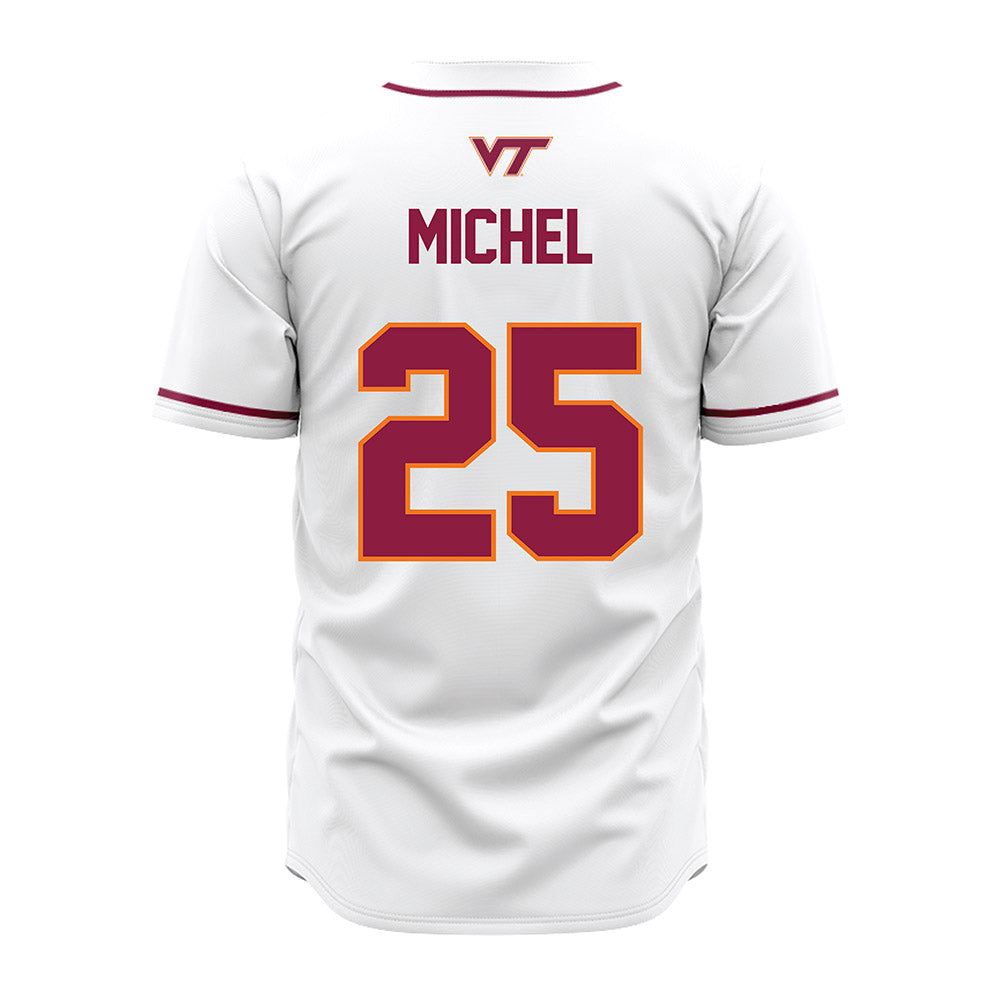 Virginia Tech - NCAA Baseball : Garrett Michel - Baseball Jersey White