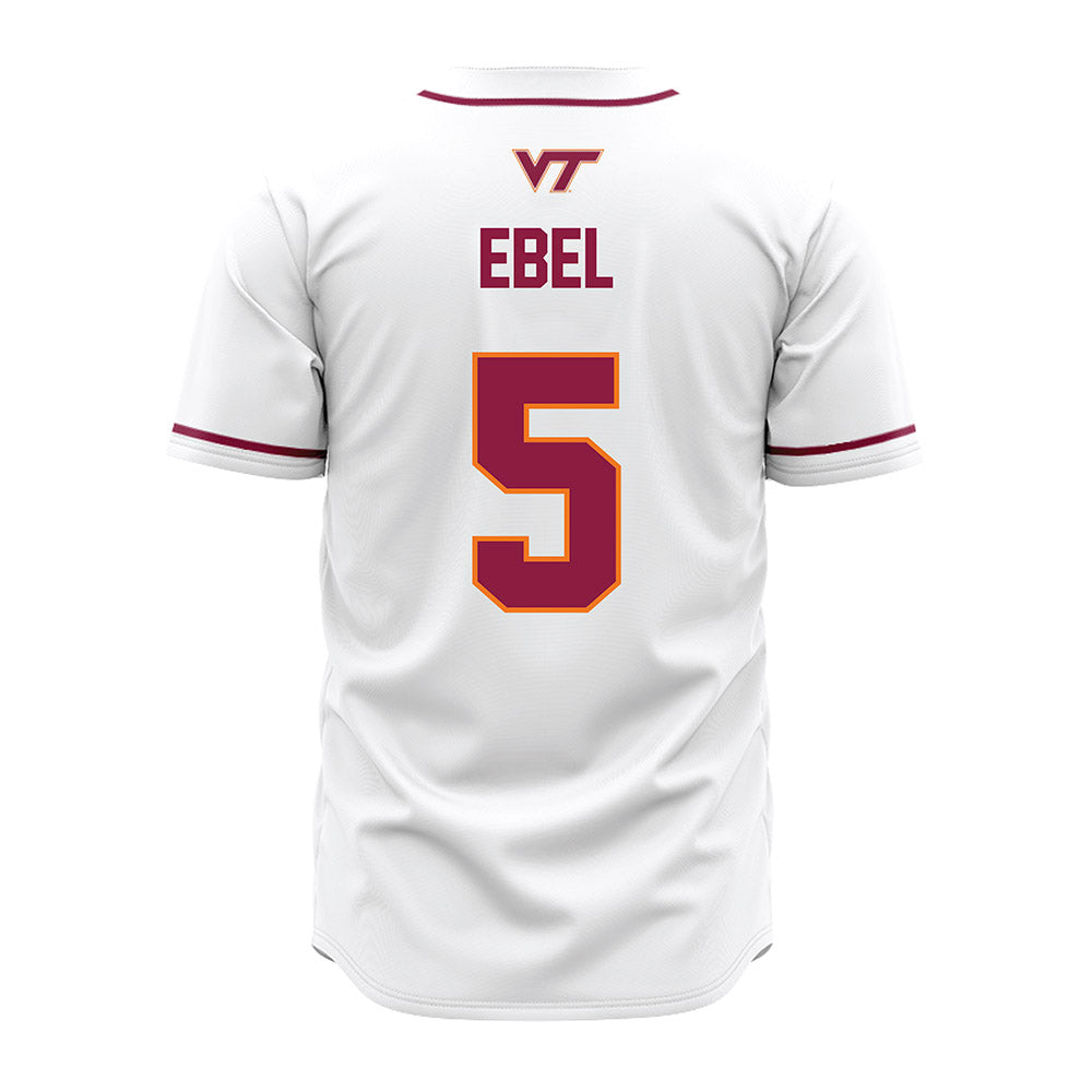 Virginia Tech - NCAA Baseball : Gehrig Ebel - Baseball Jersey White