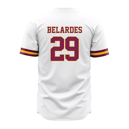 Arizona State - NCAA Baseball : Alec Belardes - Baseball Jersey White