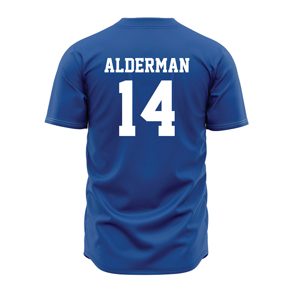 MTSU - NCAA Baseball : Chandler Alderman - Baseball Jersey Royal