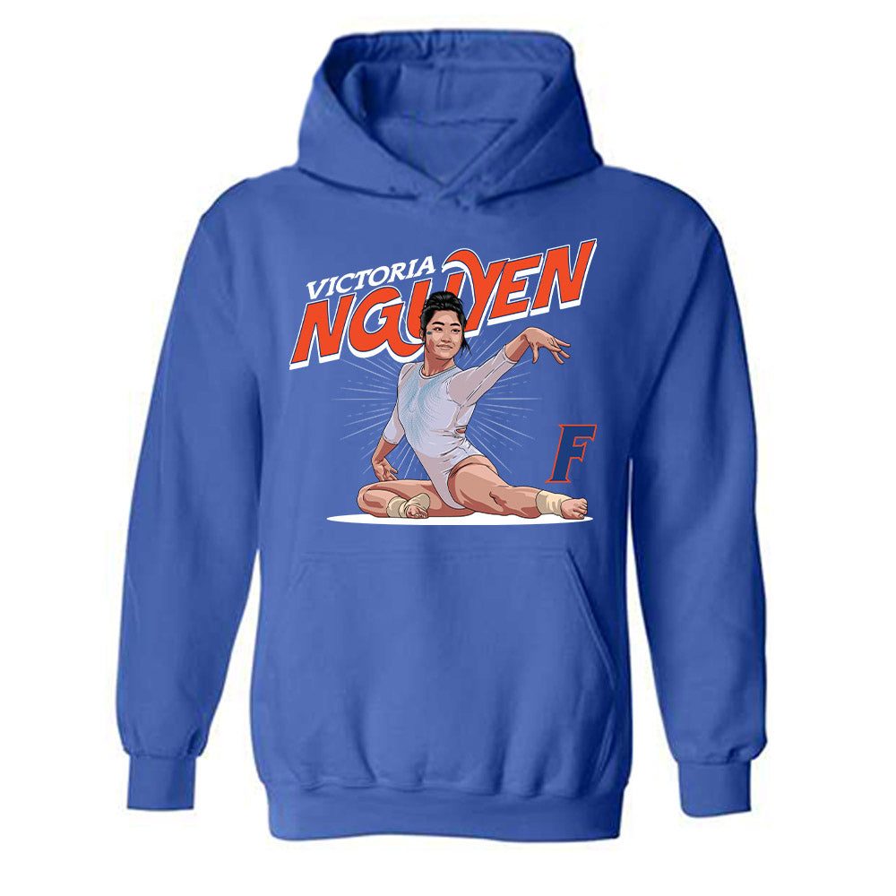 Florida - NCAA Women's Gymnastics : Victoria Nguyen - Hooded Sweatshirt Individual Caricature