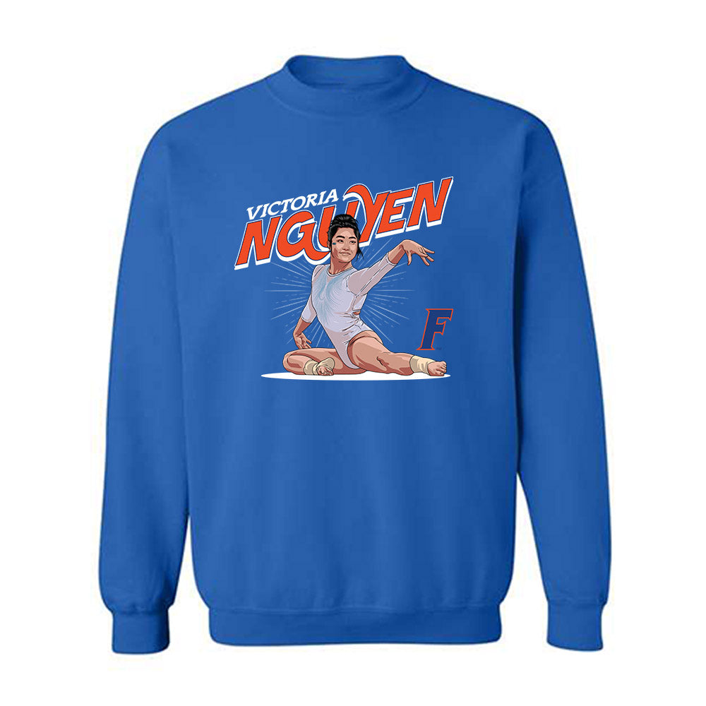 Florida - NCAA Women's Gymnastics : Victoria Nguyen - Crewneck Sweatshirt Individual Caricature