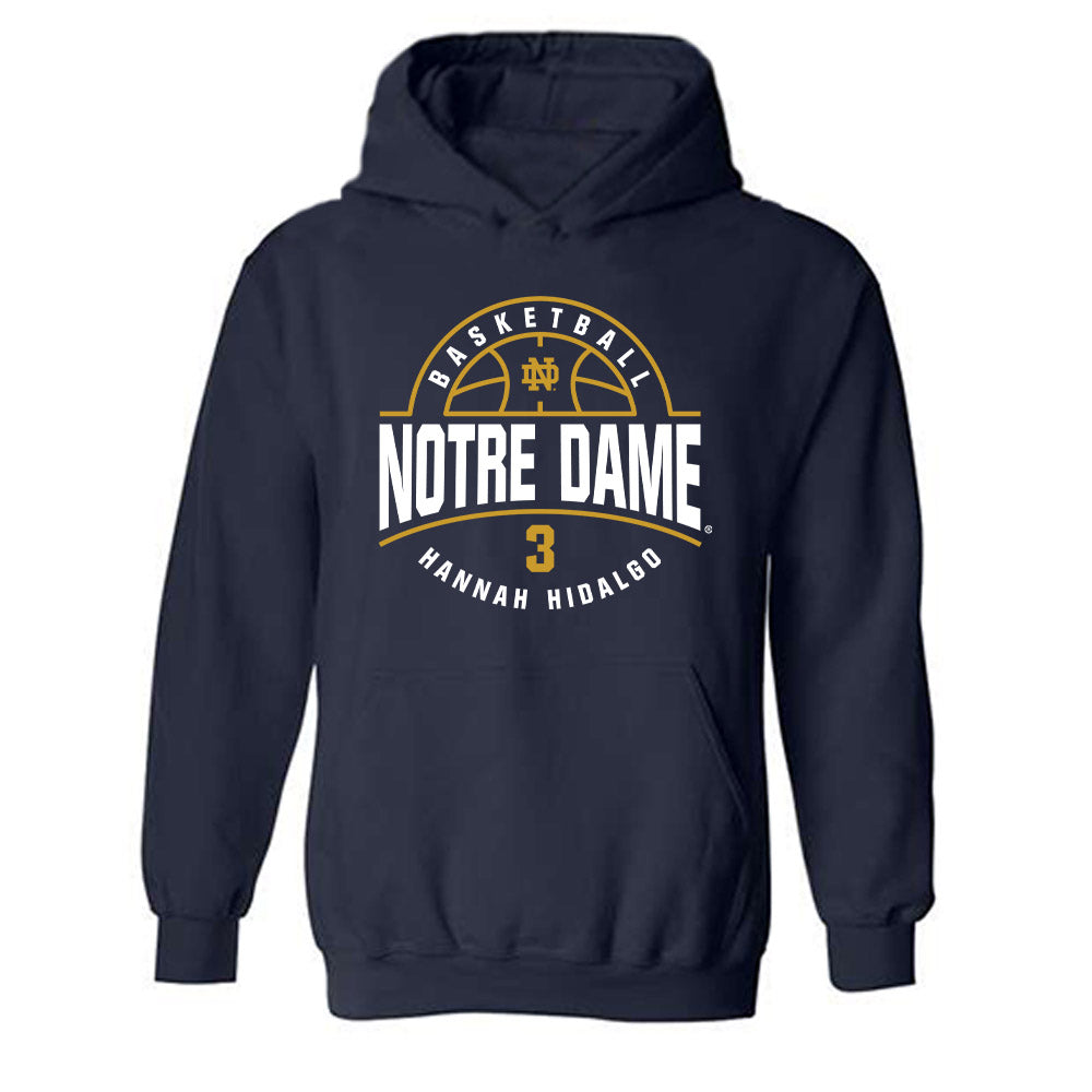 Notre Dame - NCAA Women's Basketball : Hannah Hidalgo - Hooded Sweatshirt Sports Shersey