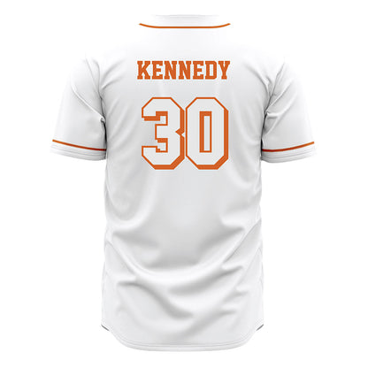 Texas - NCAA Baseball : Dee Kennedy - Baseball Jersey White