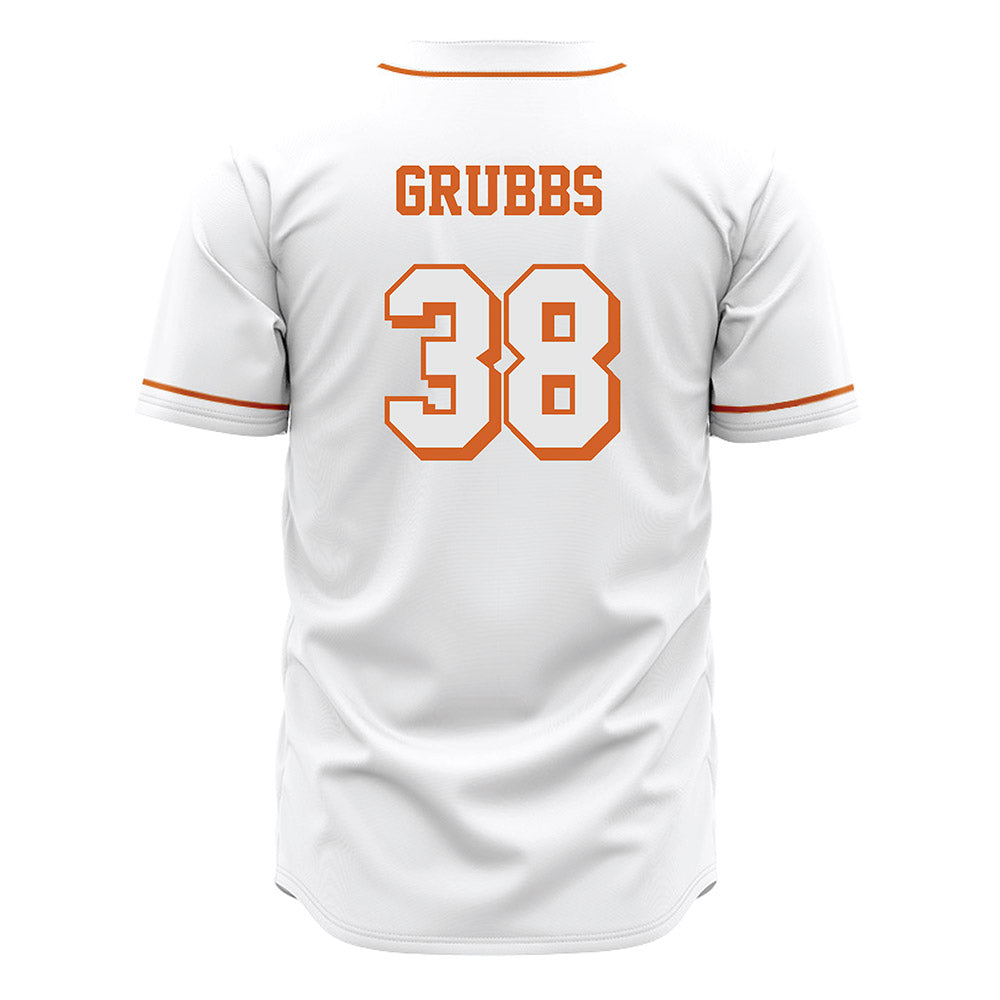 Texas - NCAA Baseball : Max Grubbs - Baseball Jersey White