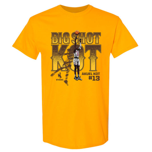 Wyoming - NCAA Men's Basketball : Akuel Kot - T-Shirt Individual Caricature