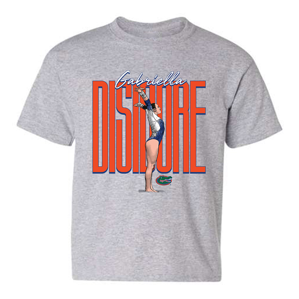 Florida - NCAA Women's Gymnastics : Gabriella Disidore - Youth T-Shirt Individual Caricature