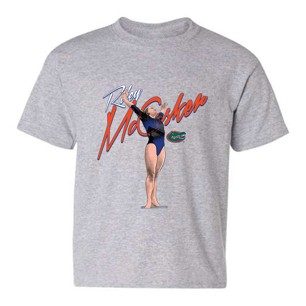 Florida - NCAA Women's Gymnastics : Riley McCusker - Youth T-Shirt Individual Caricature