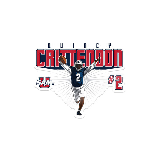 Samford - NCAA Football : Quincy Crittendon - Sticker Individual Caricature