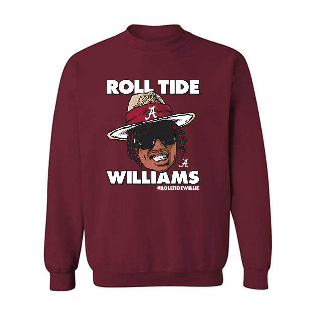 Alabama - NCAA Football : Ryan Williams x Roll Tide Willie - Crewneck Sweatshirt Individual Caricature