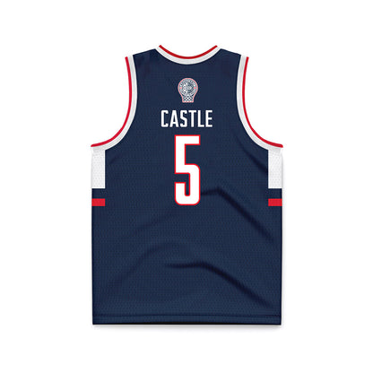 UConn - NCAA Men's Basketball : Stephon Castle - Basketball Navy Retro Jersey