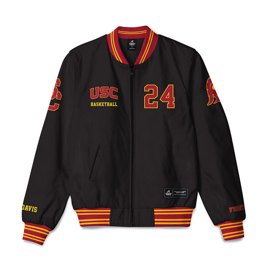USC - NCAA Women's Basketball : Kaitlyn Davis - Bomber Jacket Jacket Bomber Jacket
