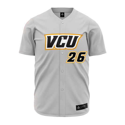 VCU - NCAA Baseball : Cooper Benzin - Baseball Jersey Sport Grey