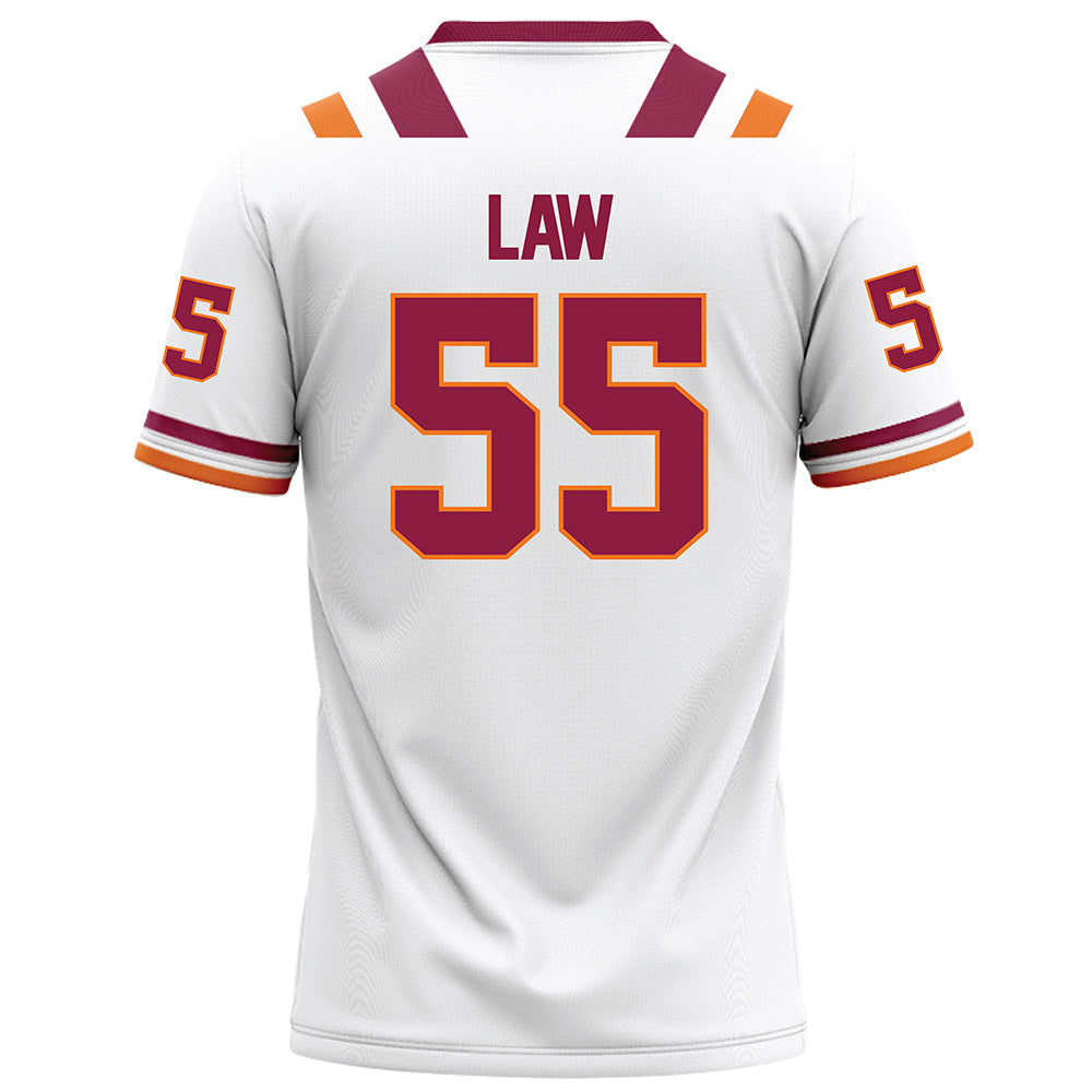 Virginia Tech - NCAA Football : Lemar Law - Football Jersey White