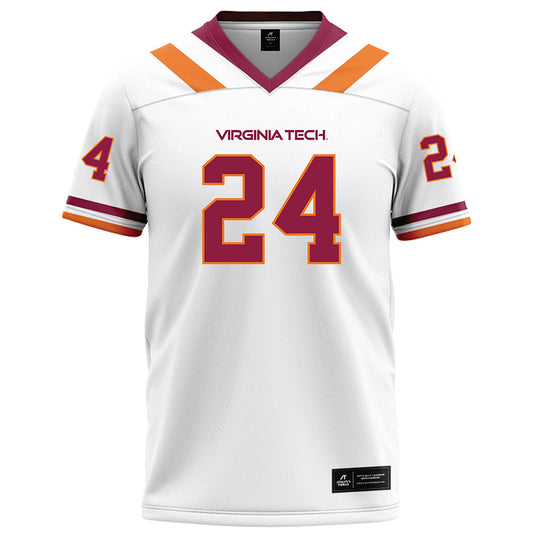 Virginia Tech - NCAA Football : Malachi Thomas - Football Jersey White