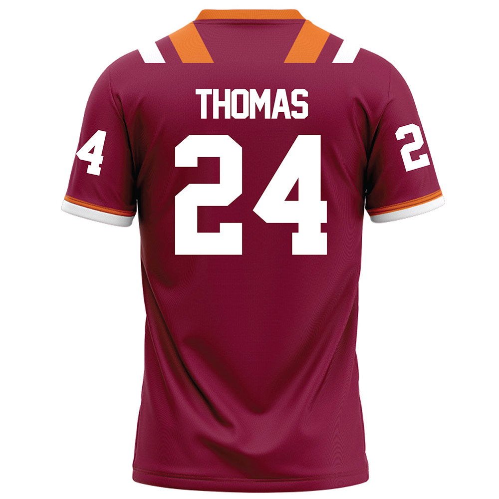 Virginia Tech - NCAA Football : Malachi Thomas - Football Jersey Maroon