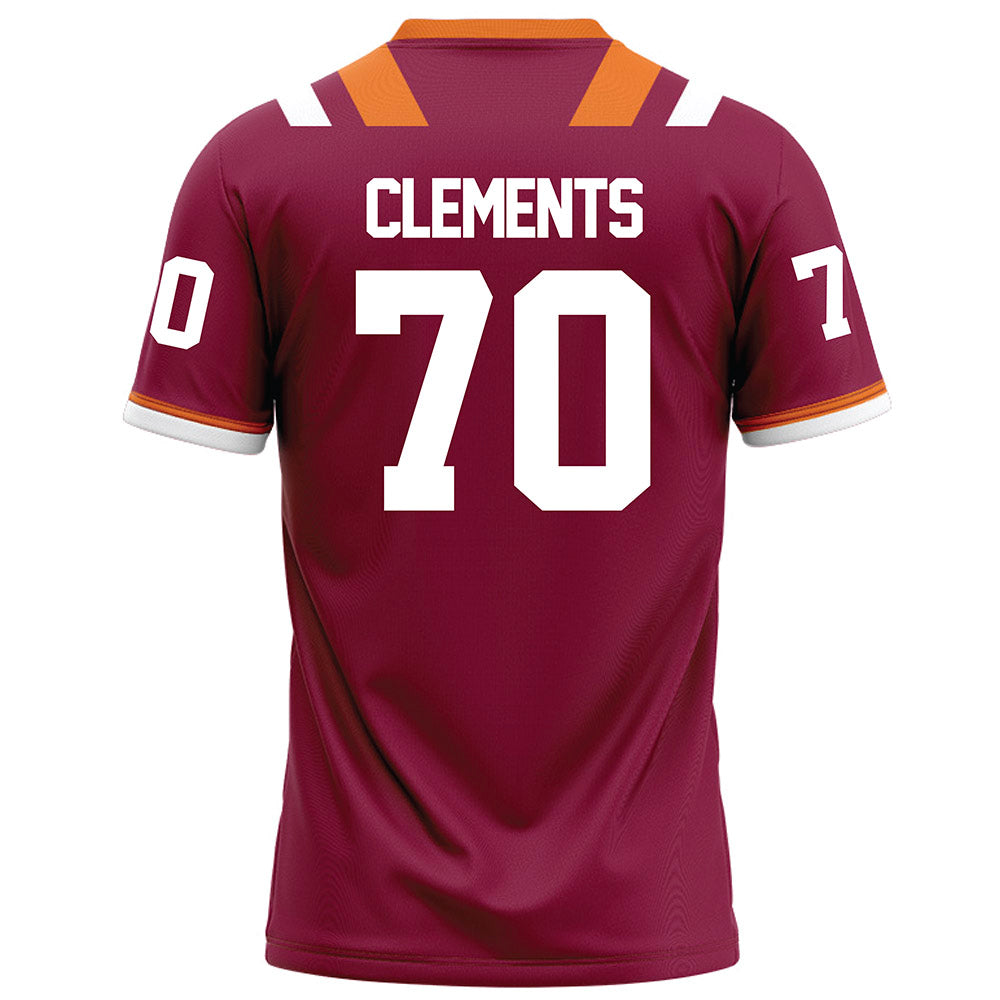 Virginia Tech - NCAA Football : Parker Clements - Football Jersey Maroon