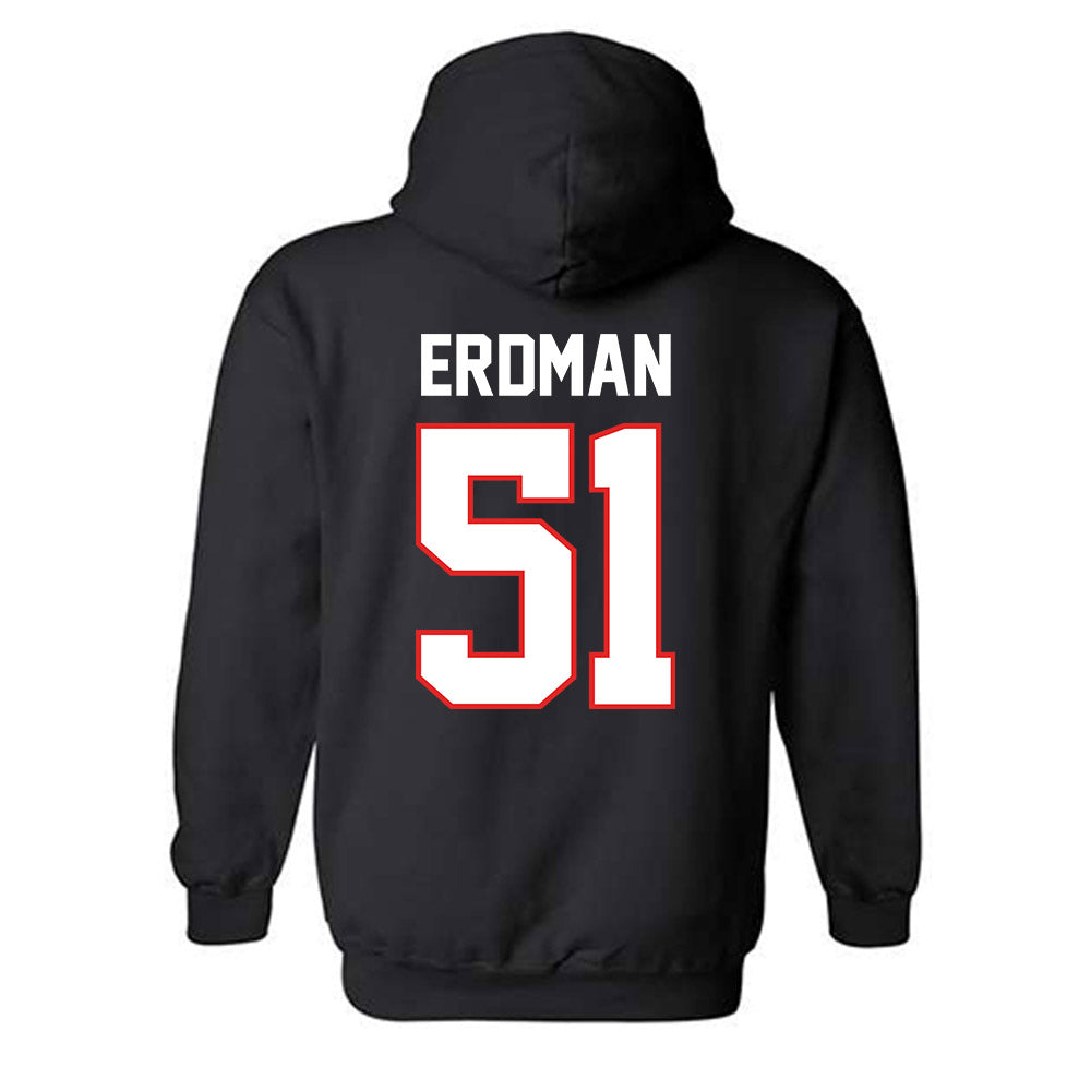 Texas Tech - NCAA Baseball : Zach Erdman - Hooded Sweatshirt Sports Shersey