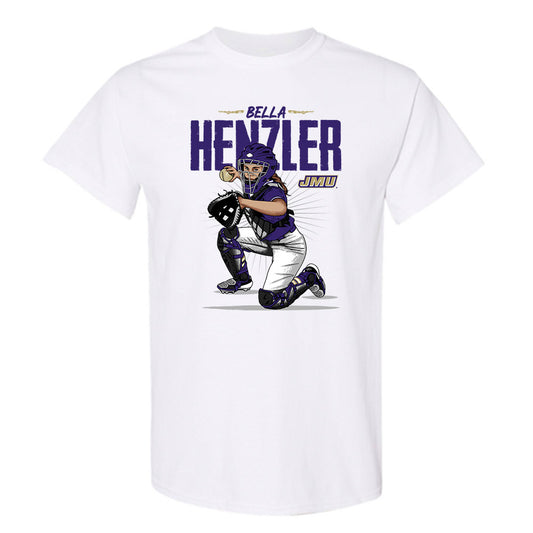 JMU - NCAA Softball : Bella Henzler - T-Shirt Individual Caricature