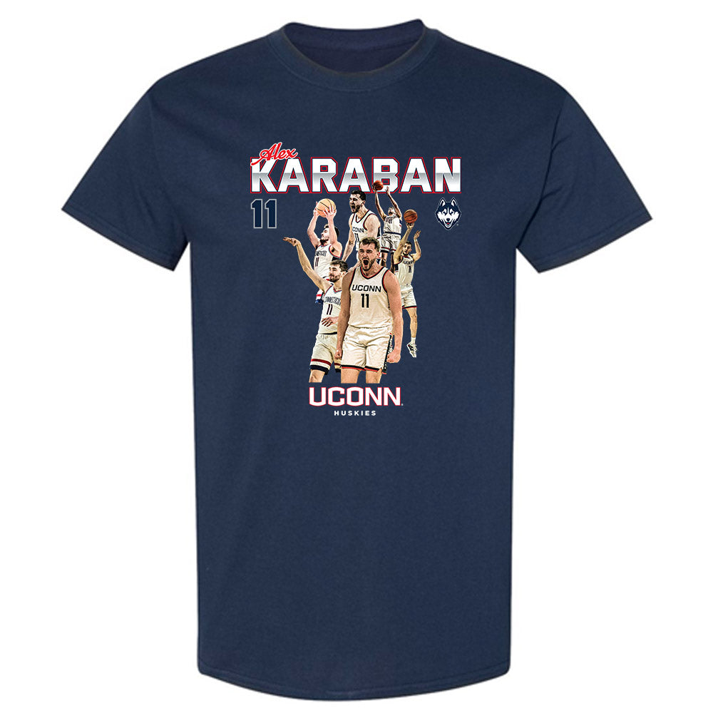 UConn - NCAA Men's Basketball : Alex Karaban - Official 2023 - 2024 Post Season - T-Shirt