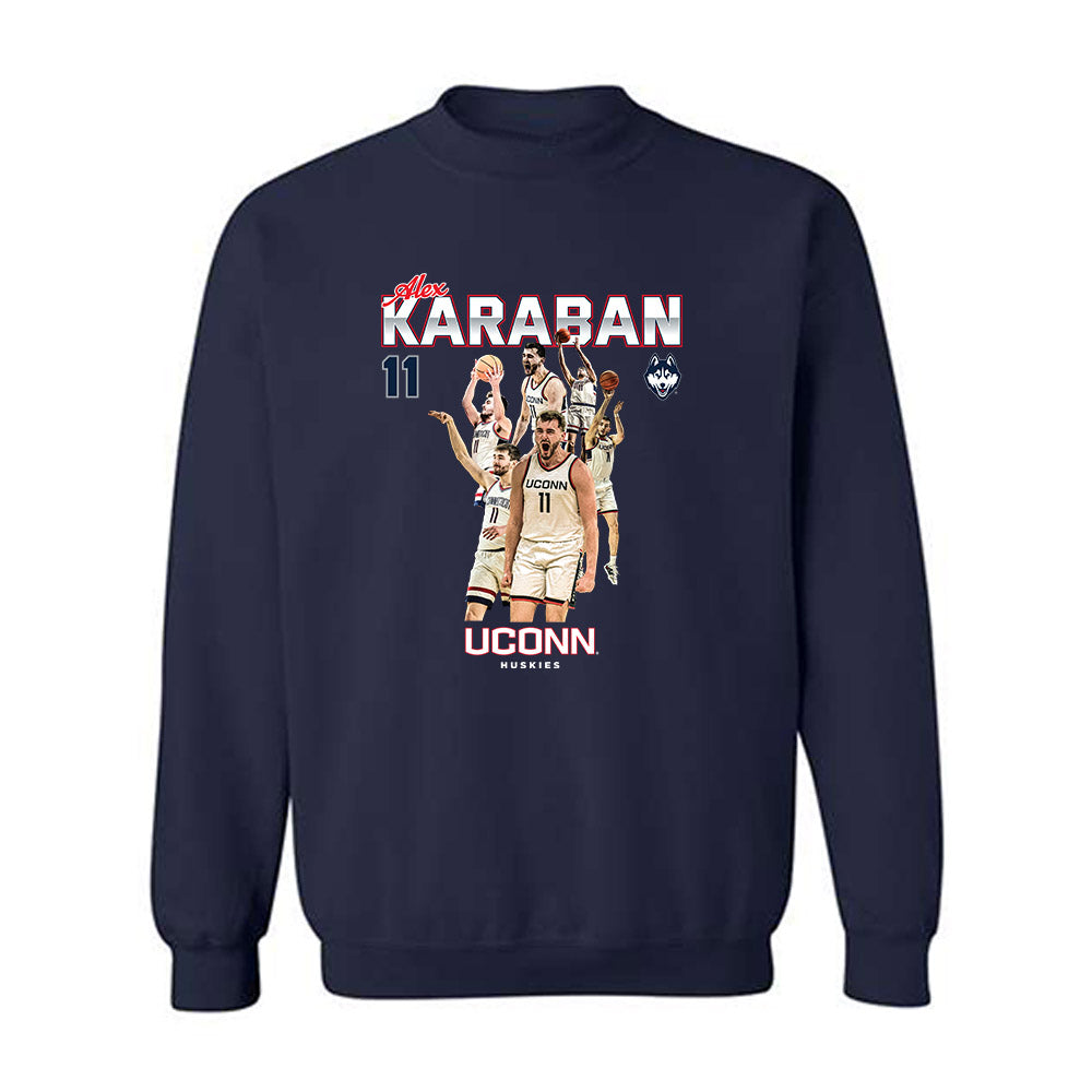 UConn - NCAA Men's Basketball : Alex Karaban - Official 2023 - 2024 Post Season - Crewneck Sweatshirt