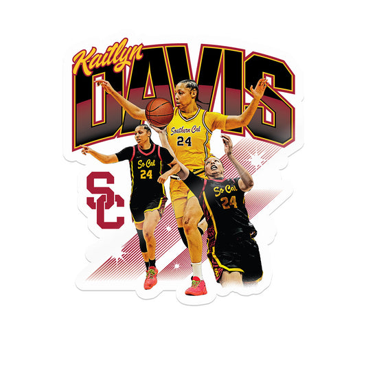 USC - NCAA Women's Basketball : Kaitlyn Davis - Official 2023 - 2024 Post Season Sticker