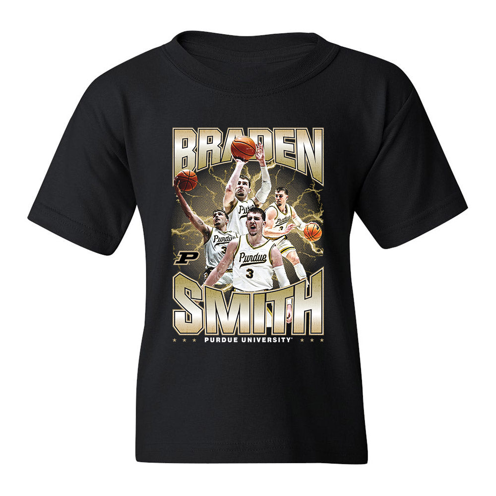 Purdue - NCAA Men's Basketball : Braden Smith - Official 2023 - 2024 Post Season - Youth T-Shirt